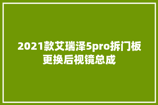 2021款艾瑞泽5pro拆门板更换后视镜总成