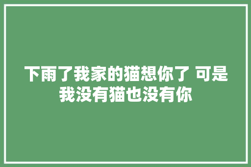 下雨了我家的猫想你了 可是我没有猫也没有你