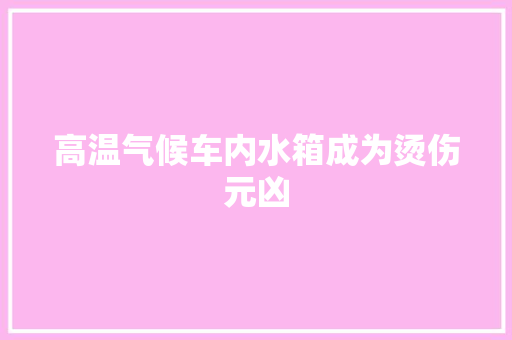 高温气候车内水箱成为烫伤元凶