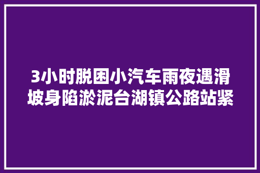 3小时脱困小汽车雨夜遇滑坡身陷淤泥台湖镇公路站紧急救援