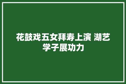 花鼓戏五女拜寿上演 湖艺学子展功力