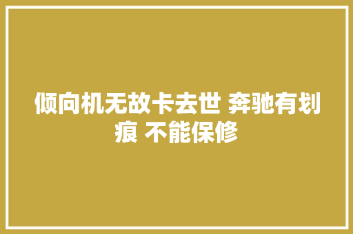 倾向机无故卡去世 奔驰有划痕 不能保修