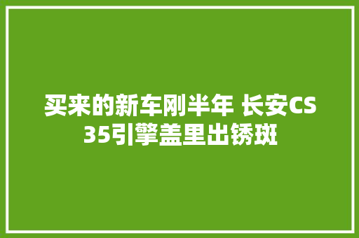 买来的新车刚半年 长安CS35引擎盖里出锈斑