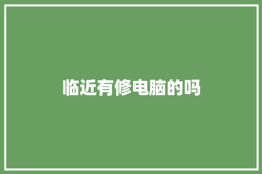 临近有修电脑的吗