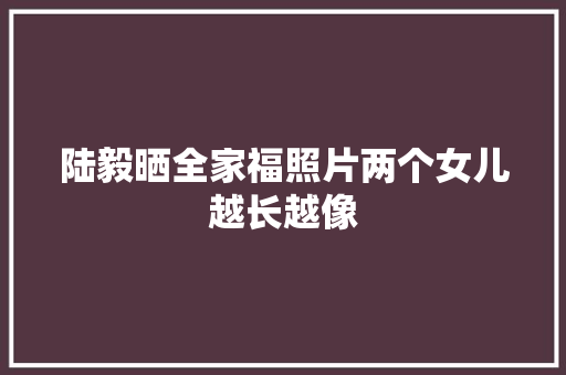 陆毅晒全家福照片两个女儿越长越像