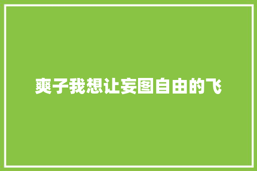 爽子我想让妄图自由的飞