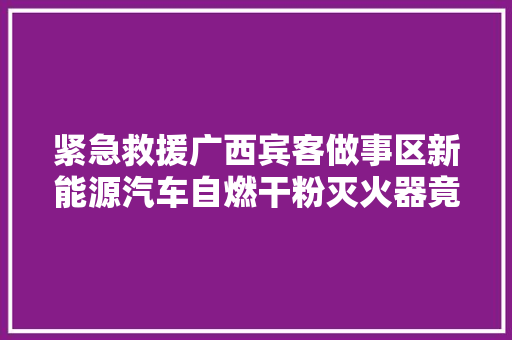 紧急救援广西宾客做事区新能源汽车自燃干粉灭火器竟难抵火势
