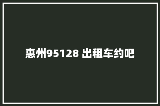惠州95128 出租车约吧