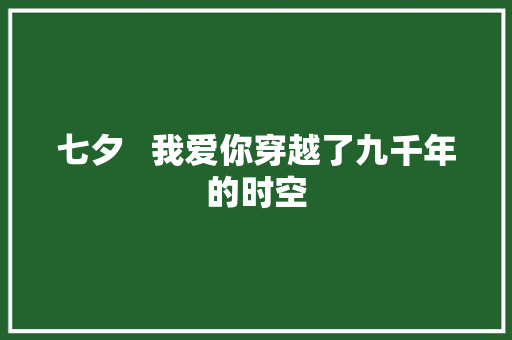 七夕   我爱你穿越了九千年的时空