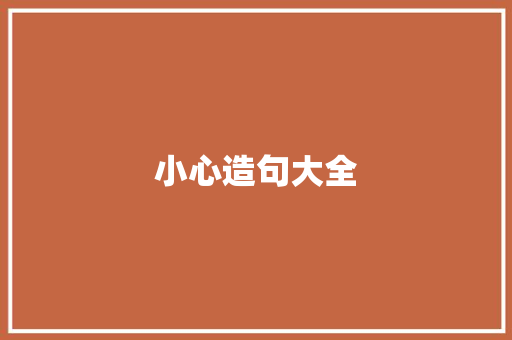 小心造句大全