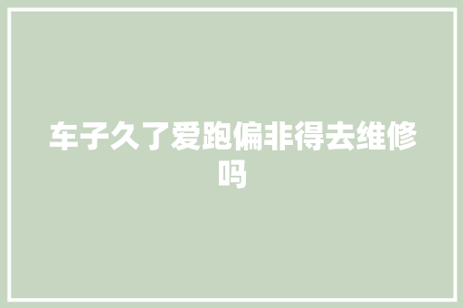车子久了爱跑偏非得去维修吗