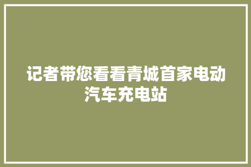 记者带您看看青城首家电动汽车充电站