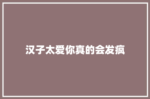 汉子太爱你真的会发疯