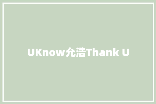 UKnow允浩Thank U