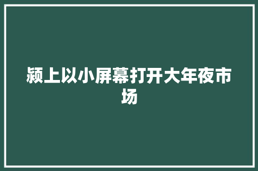 颍上以小屏幕打开大年夜市场