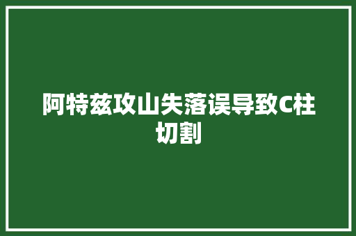 阿特兹攻山失落误导致C柱切割