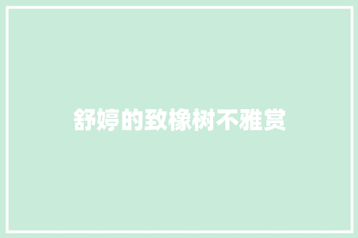 舒婷的致橡树不雅赏