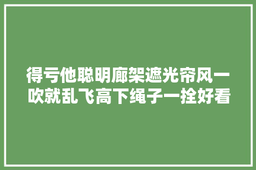 得亏他聪明廊架遮光帘风一吹就乱飞高下绳子一拴好看还稳定
