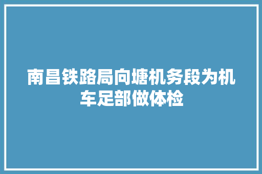 南昌铁路局向塘机务段为机车足部做体检