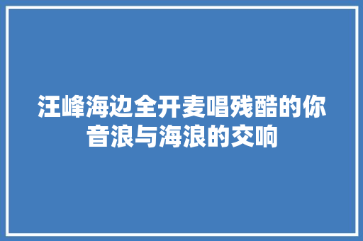 汪峰海边全开麦唱残酷的你音浪与海浪的交响