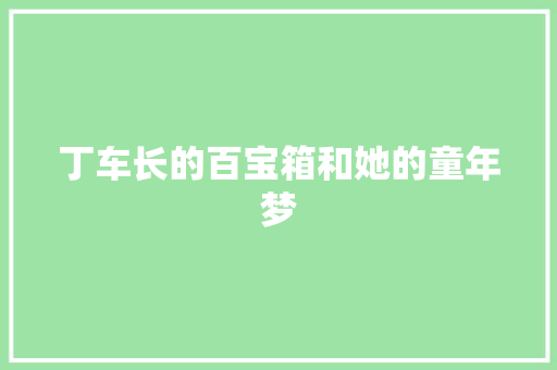 丁车长的百宝箱和她的童年梦