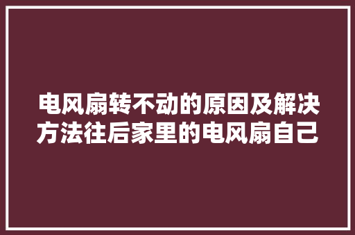 电风扇转不动的原因及解决方法往后家里的电风扇自己修