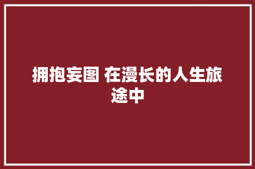 拥抱妄图 在漫长的人生旅途中