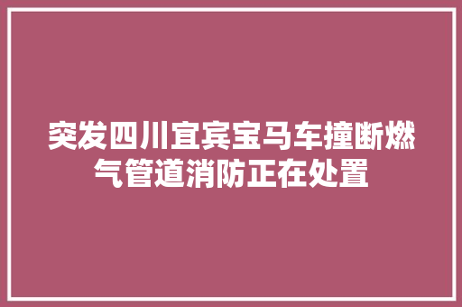 突发四川宜宾宝马车撞断燃气管道消防正在处置