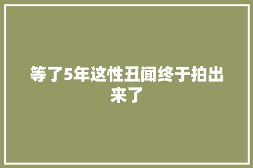 等了5年这性丑闻终于拍出来了