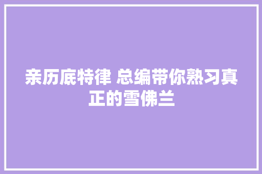 亲历底特律 总编带你熟习真正的雪佛兰