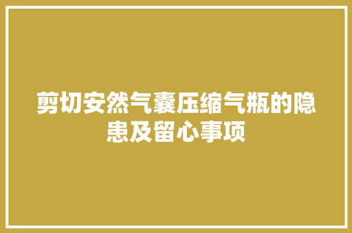 剪切安然气囊压缩气瓶的隐患及留心事项