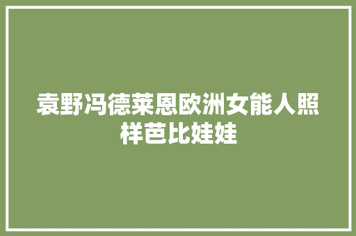 袁野冯德莱恩欧洲女能人照样芭比娃娃