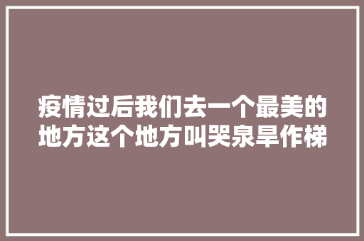疫情过后我们去一个最美的地方这个地方叫哭泉旱作梯田