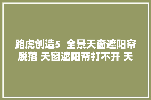 路虎创造5  全景天窗遮阳帘脱落 天窗遮阳帘打不开 天窗维修