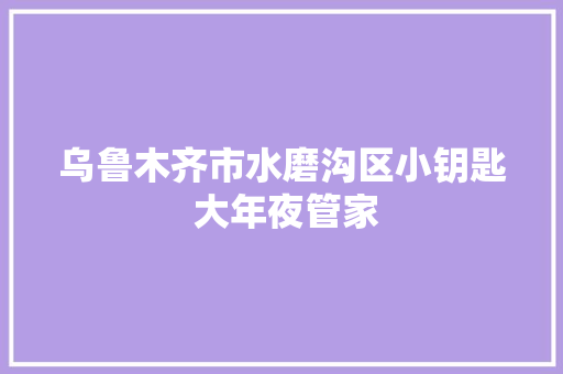 乌鲁木齐市水磨沟区小钥匙 大年夜管家