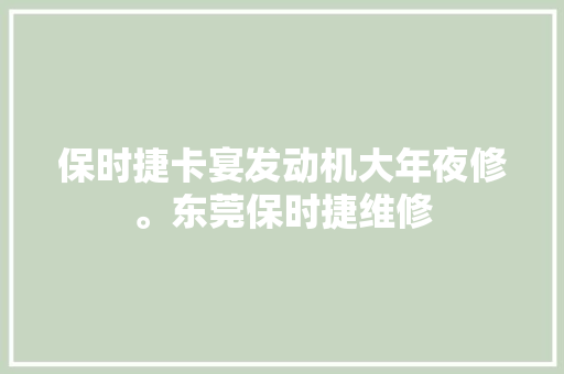 保时捷卡宴发动机大年夜修。东莞保时捷维修