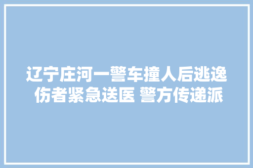 辽宁庄河一警车撞人后逃逸 伤者紧急送医 警方传递派出所锅炉工私开警车 疑涉酒驾