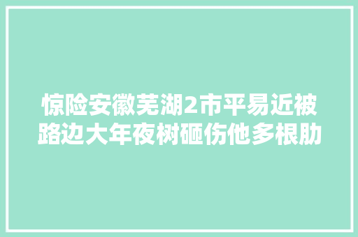 惊险安徽芜湖2市平易近被路边大年夜树砸伤他多根肋骨骨折