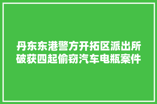 丹东东港警方开拓区派出所破获四起偷窃汽车电瓶案件