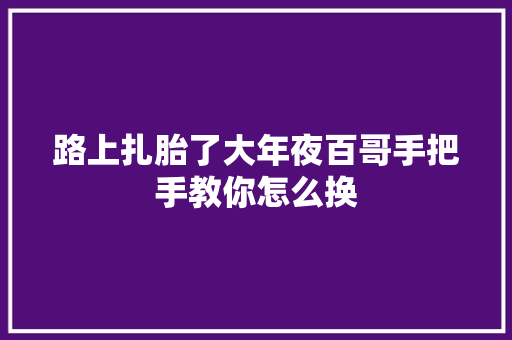 路上扎胎了大年夜百哥手把手教你怎么换