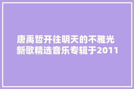 唐禹哲开往明天的不雅光 新歌精选音乐专辑于2011年制作发行