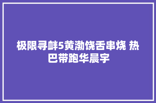 极限寻衅5黄渤饶舌串烧 热巴带跑华晨宇