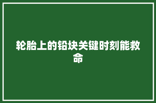 轮胎上的铅块关键时刻能救命