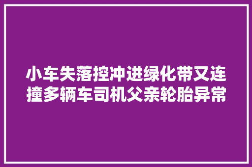 小车失落控冲进绿化带又连撞多辆车司机父亲轮胎异常没空去修