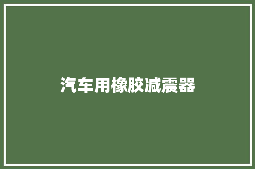 汽车用橡胶减震器