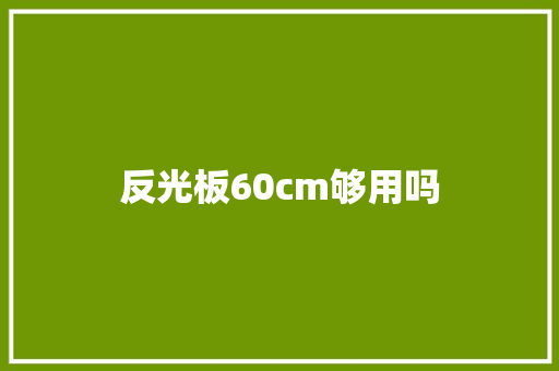 反光板60cm够用吗