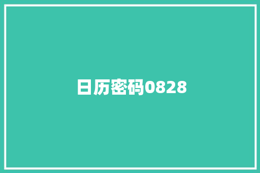 日历密码0828