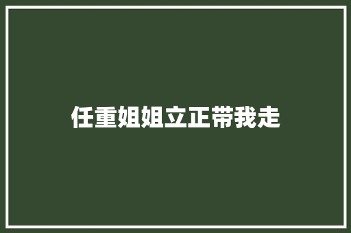 任重姐姐立正带我走