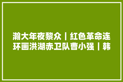 瀚大年夜黎众｜红色革命连环画洪湖赤卫队曹小强｜韩书立绘画  第1张
