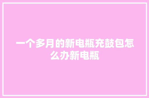 一个多月的新电瓶充鼓包怎么办新电瓶